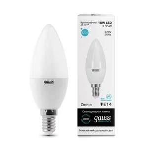 Лампа Gauss LED Elementary Candle 10W E14 4100K Улыбка Света